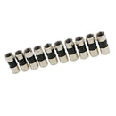 10pcs   Compression Connector Adapter Plug For RG6 Satellite TV Cable