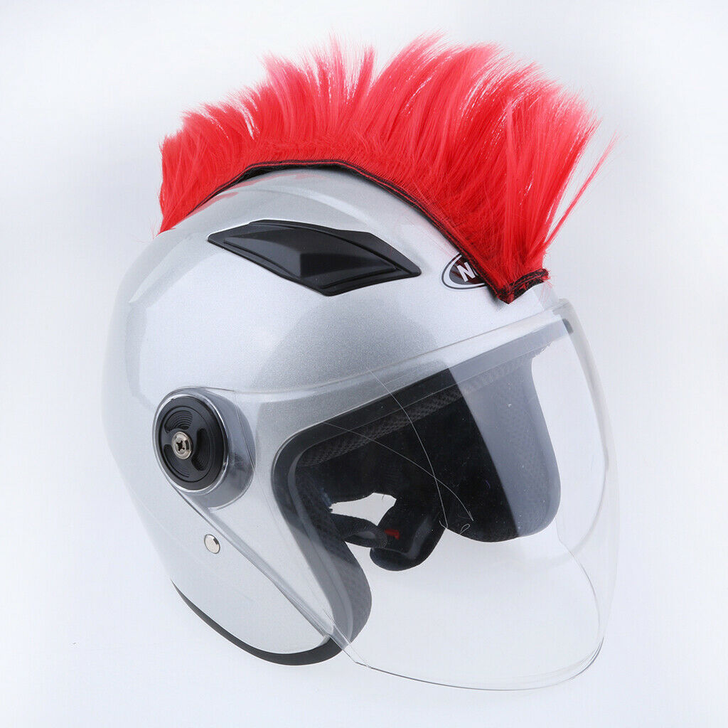 Helmet Accessories Mohawk Wig for Racing Mohawk  Dirt Bike Red