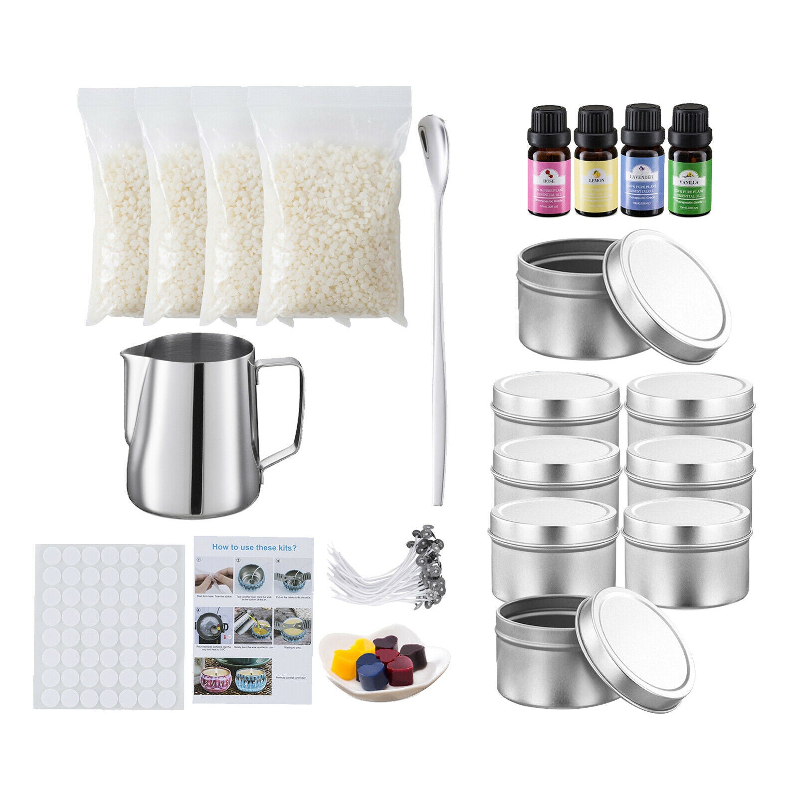 Candle Making Kit Pros DIY Supplies Melting Pot Pouring Pot Tealight Craft