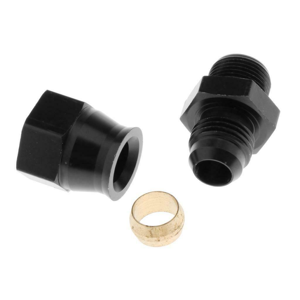 6AN 6 AN-6 Male to 3/8" 9.5mm Fuel Hose Line Tube Straight Fitting Adapter with