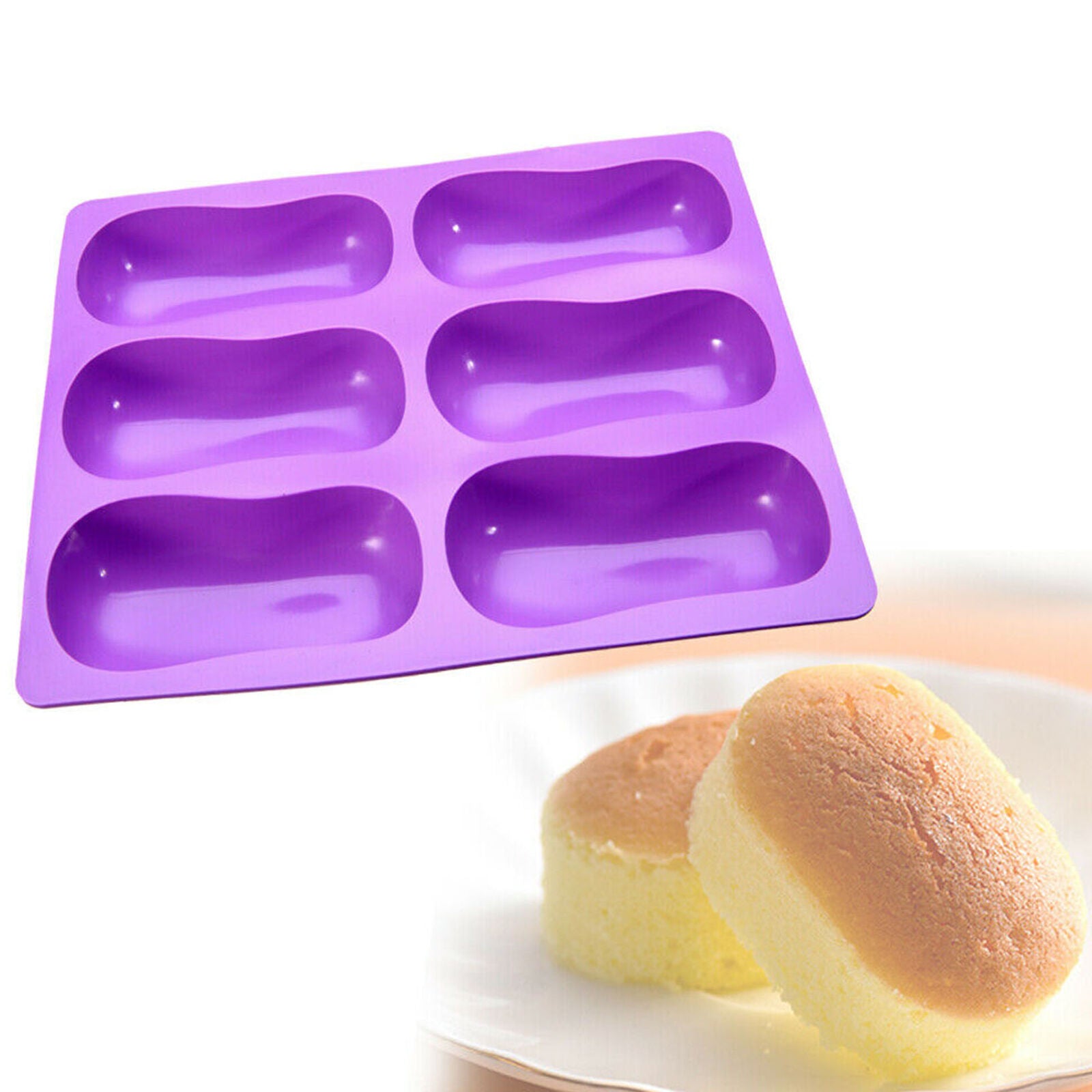 DIY Oval Cake Mold Soap Jelly Chocolate Ice Silicone Mould Tray Baking Craft