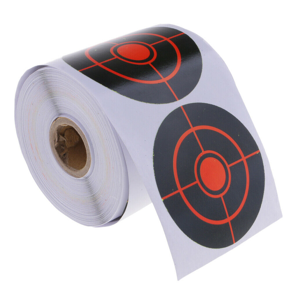 250pcs 5cm/2inch Adhesive Paper Targets Roll Stickers For Shooting Practice