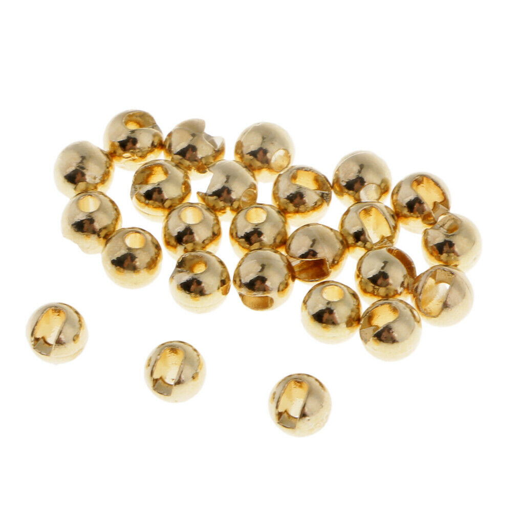 Pack of 50 Slotted Tungsten Nymph Head Beads Eyes Stable Fly Tying Materials