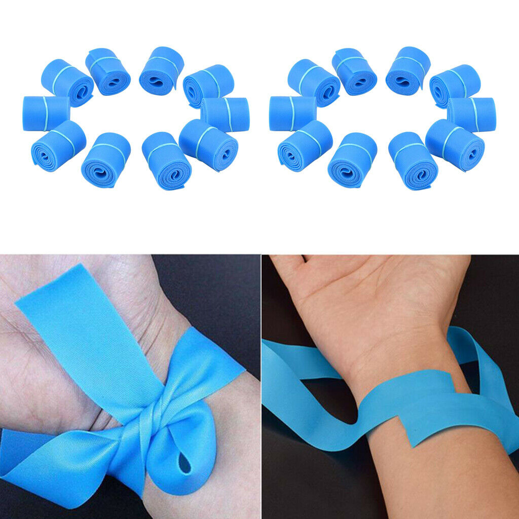 20 Packs 1'' Disposable Emergency Rubber Tourniquet for Camping Travel