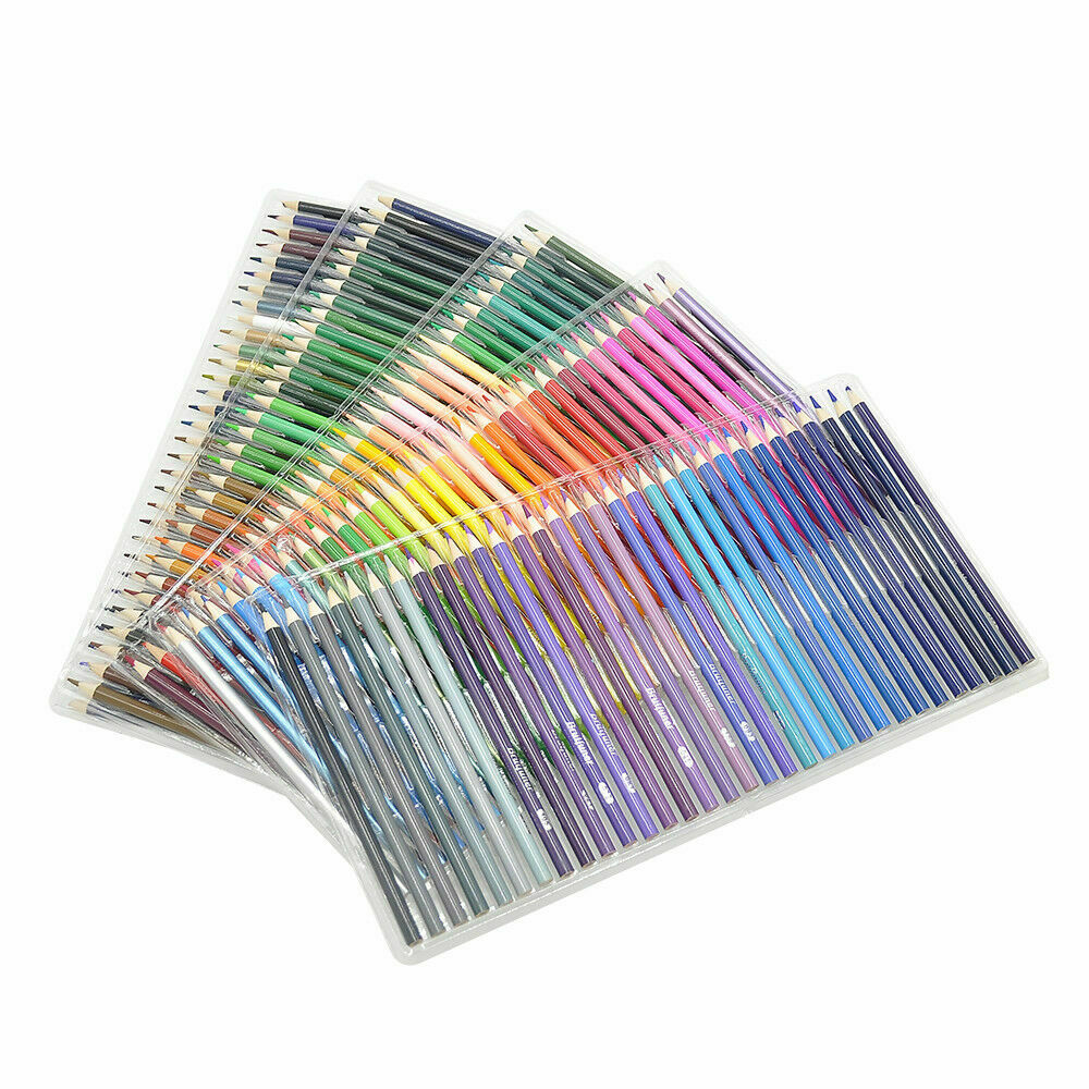 160 x Pro Colouring Pencil Set Drawing Artist Kids Colour Therapy In Tin 12Pcs