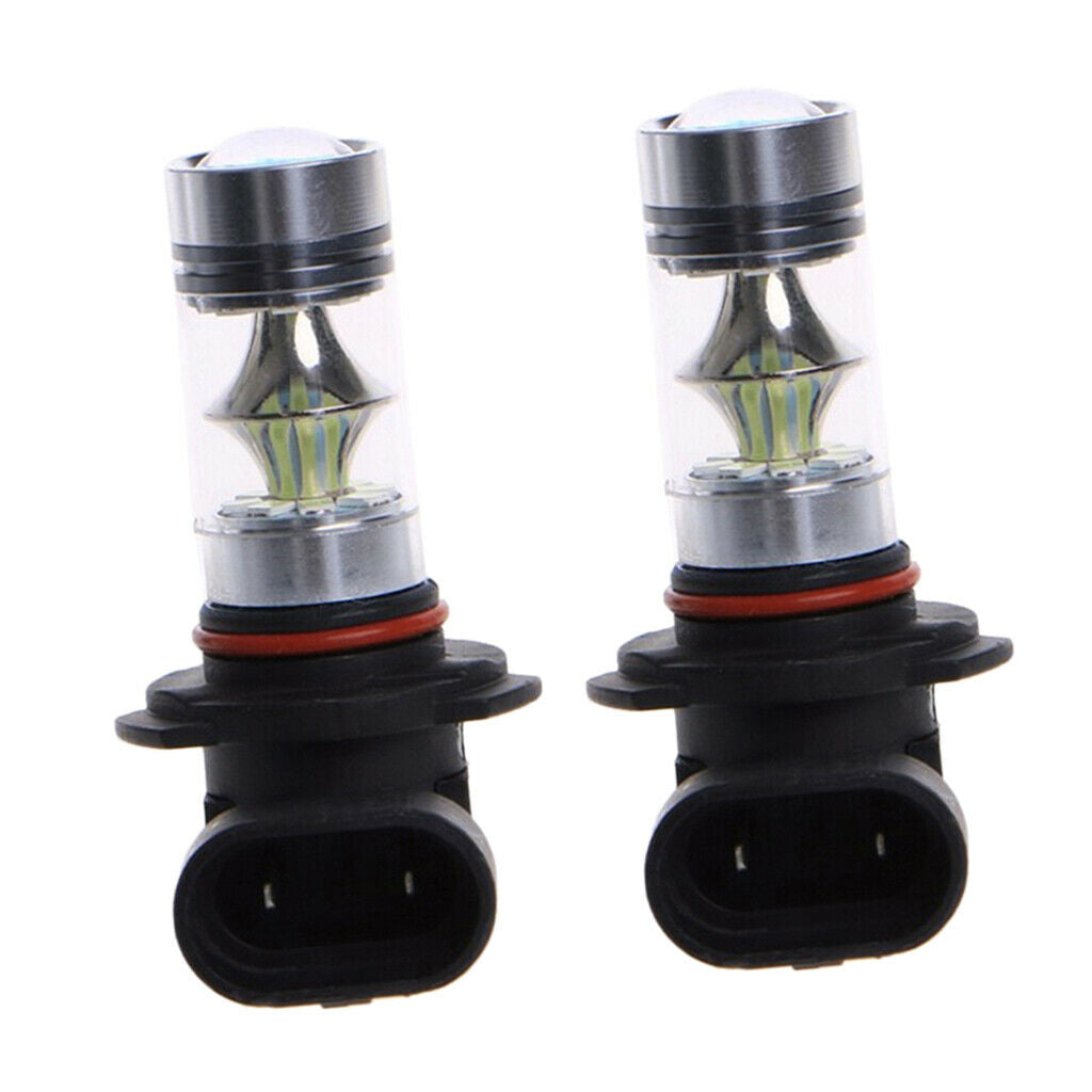 Pair Car H10 9145 100W 2828 20LED Daytime Running Fog Lights 8000K Ice Blue