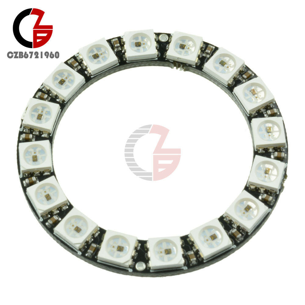 2PCS WS2812 5050 RGB LED Ring 16 Bit Round 45mm + Integrated Driver for Arduino