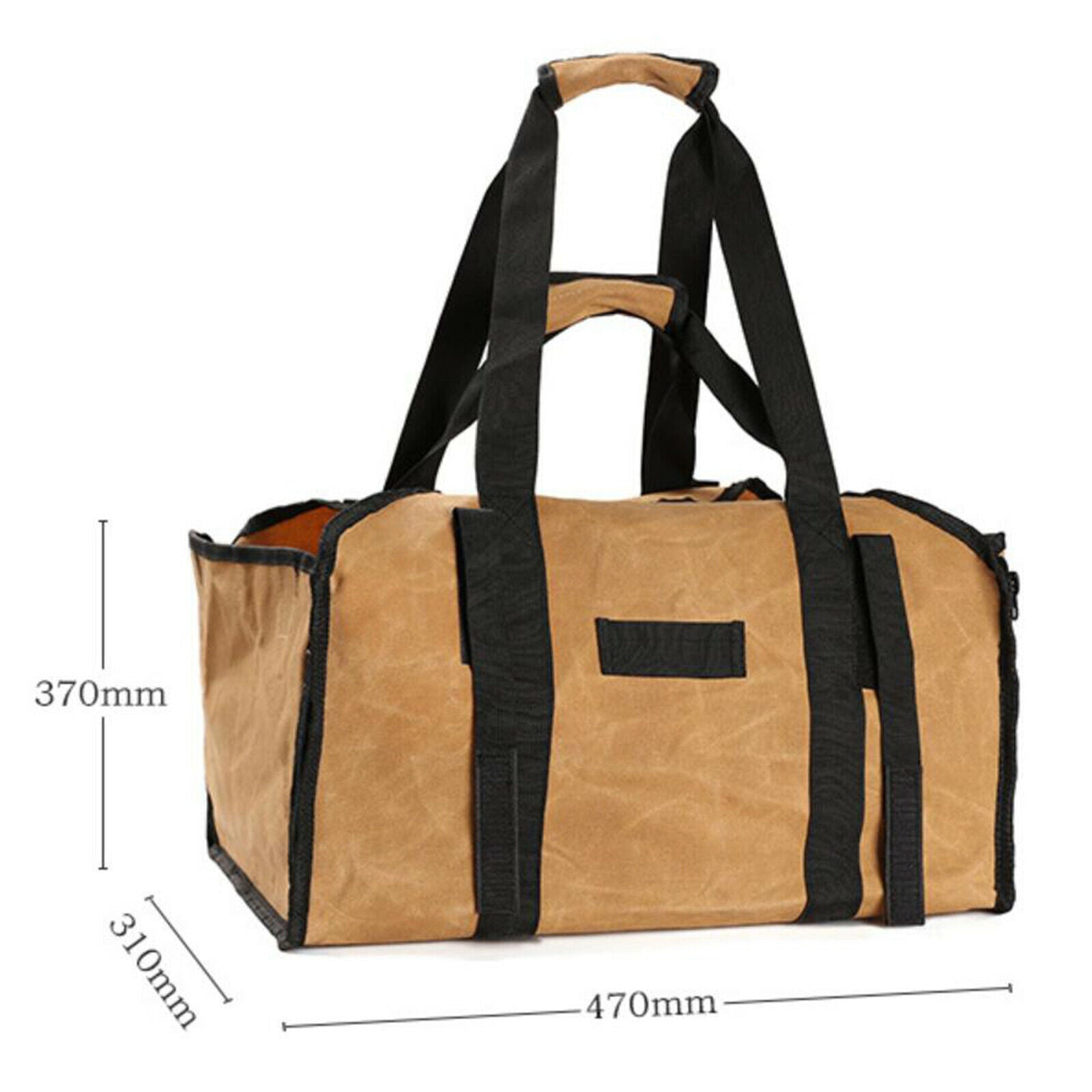 Large Durable Firewood Bag Log Carrier Tote Rack Wood Fireplace Stove Tool