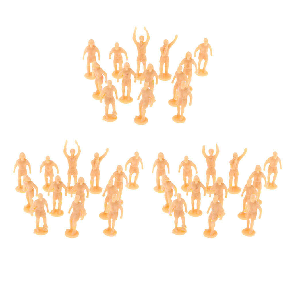 Collectibles 36 Pieces Soccer Player 22 Mm 1/87 HO Diorama Scene