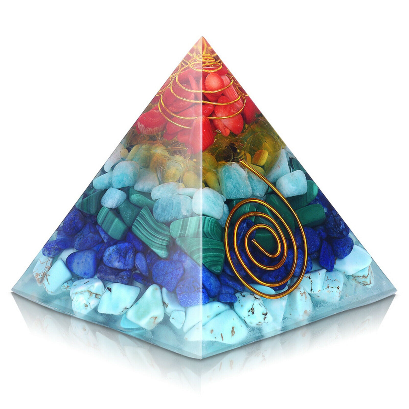 Natural Crystal Pyramid Quartz Yoga Feng Shui Heal Stone Home Decor Craft