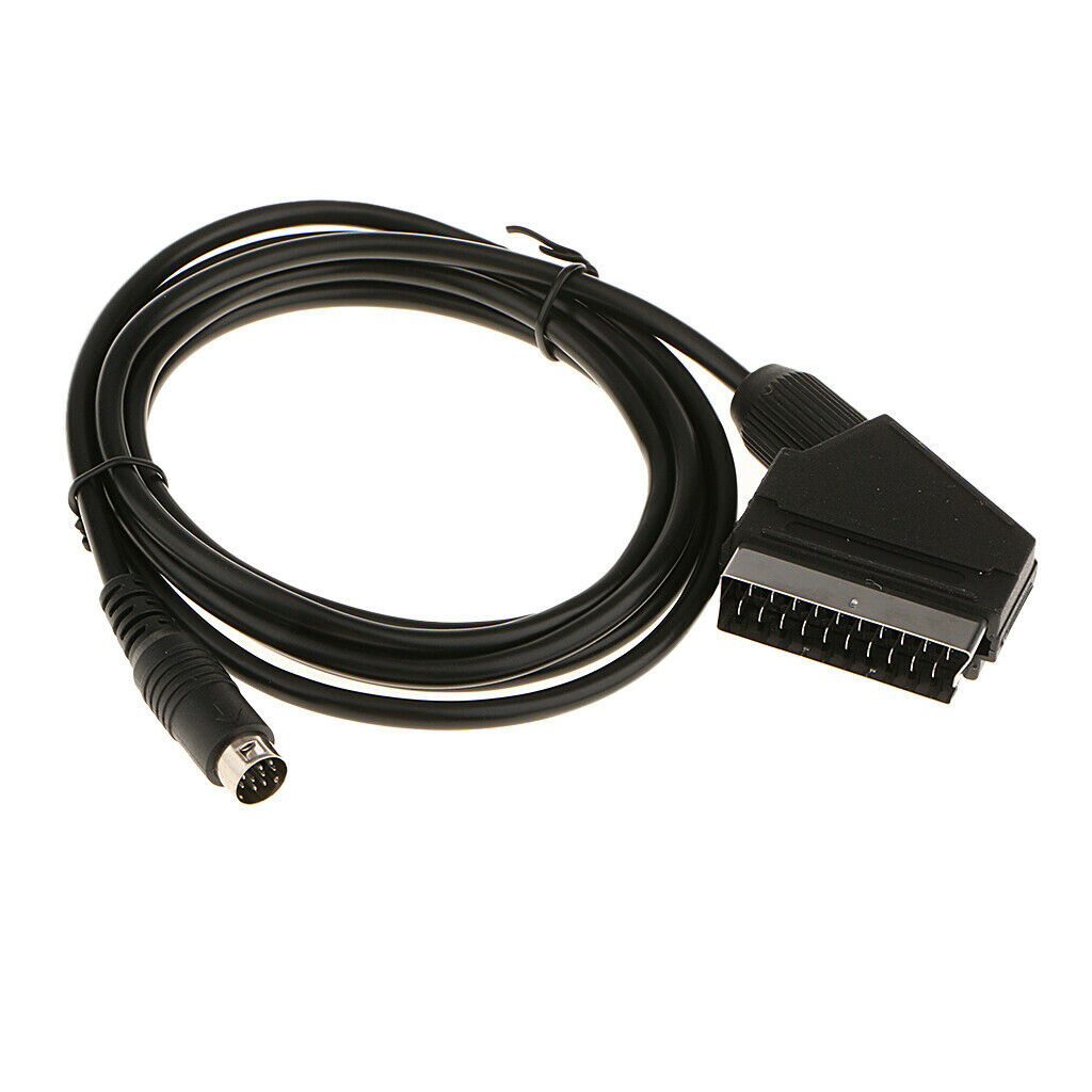 RGB Scart Cable AV Audio Video Lead Line for Sega Mega Drive 2 Console Black