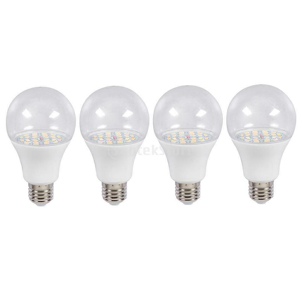 4-Pack 12W LED Growing Light Bulb for Rose Flowers Chrysanthemum, E27 Base, Warm
