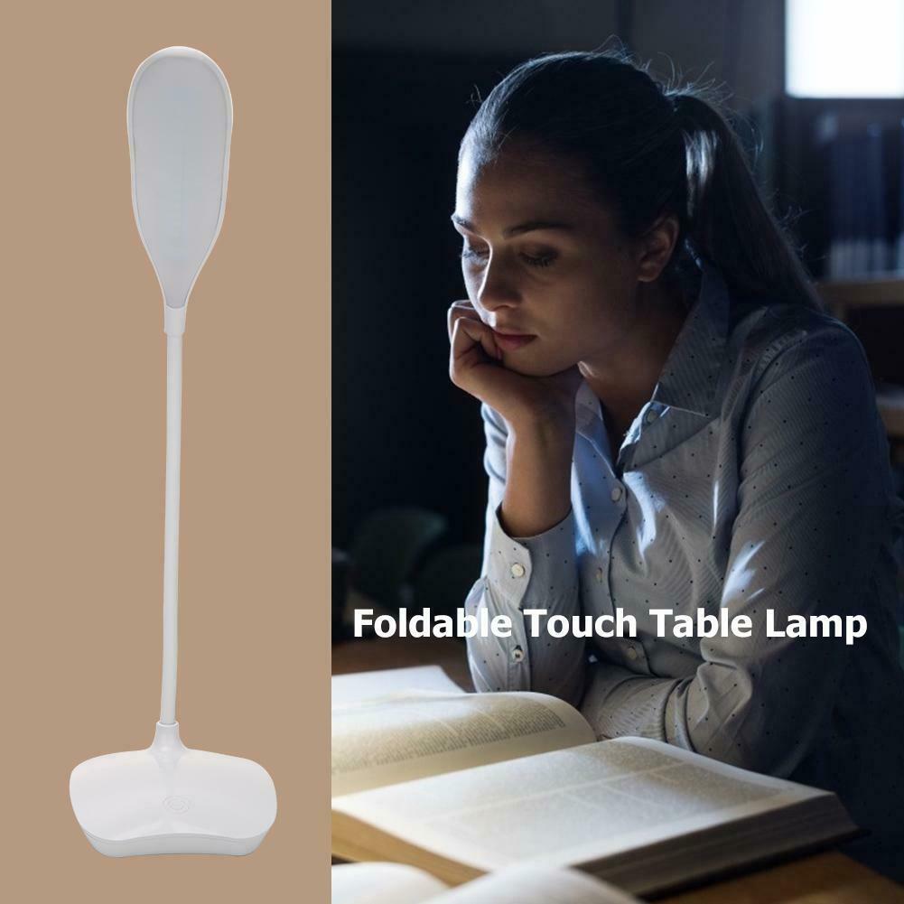 14LED Foldable Touch Table Lamp Rechargeable Dimmable Bedside Desk Light @