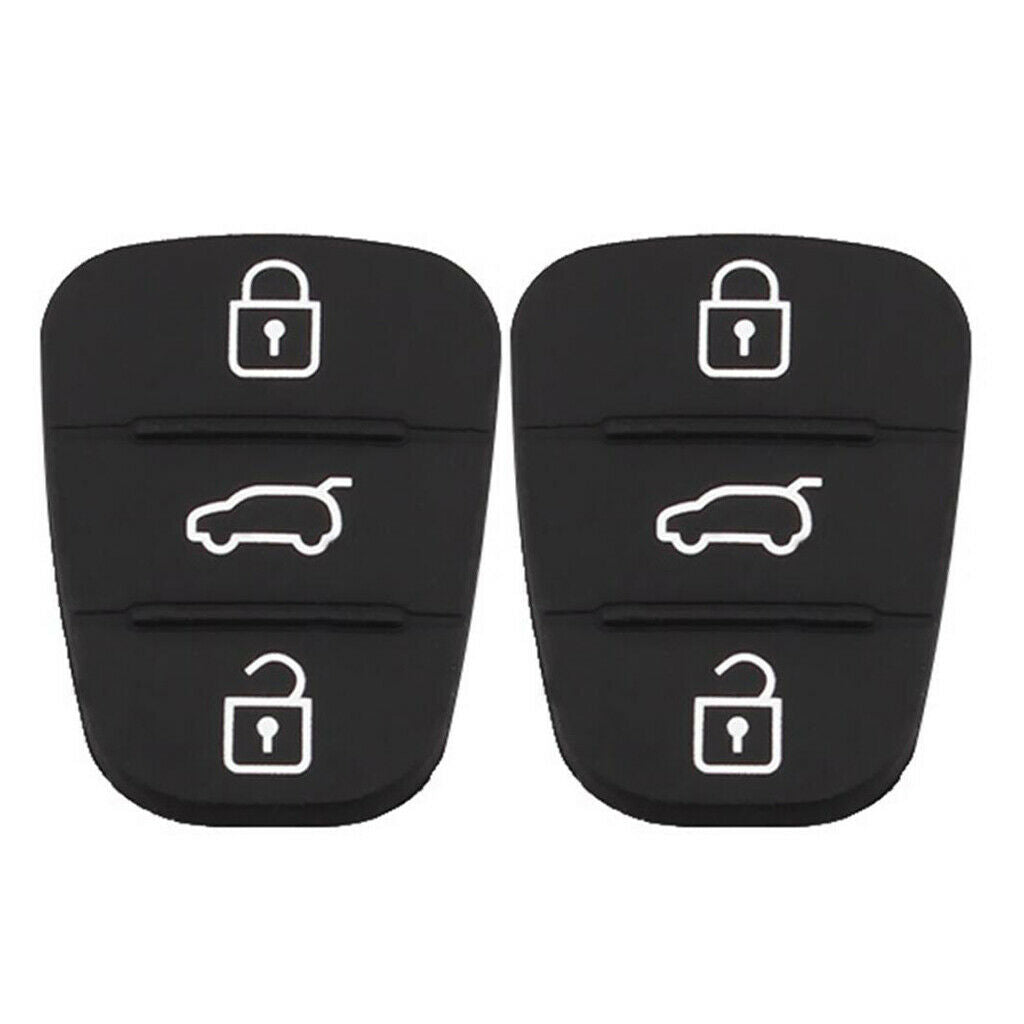 2Pcs 3-Button Smart Remote Door Lock Key Shell Cover For Hyundai I30 Kia K2