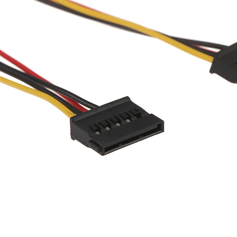4Pin IDE Molex to 2 Serial ATA SATA Y Splitter Hard Drive Power Supply Ca.DD