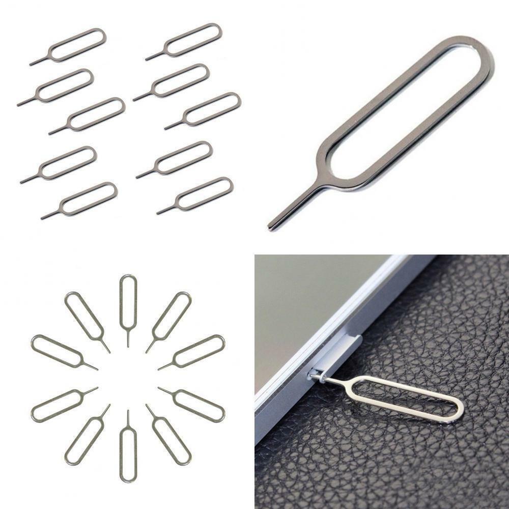 10pcs/set Sim Card Tray Remover Eject Ejector Pin Key Tool for Cellphone