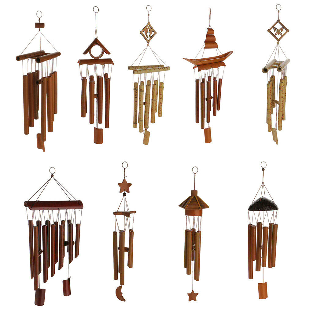 2 Pieces / Set Bamboo Wind Chimes Bells, Lucky Fengshui Ornaments, Unique Gifts