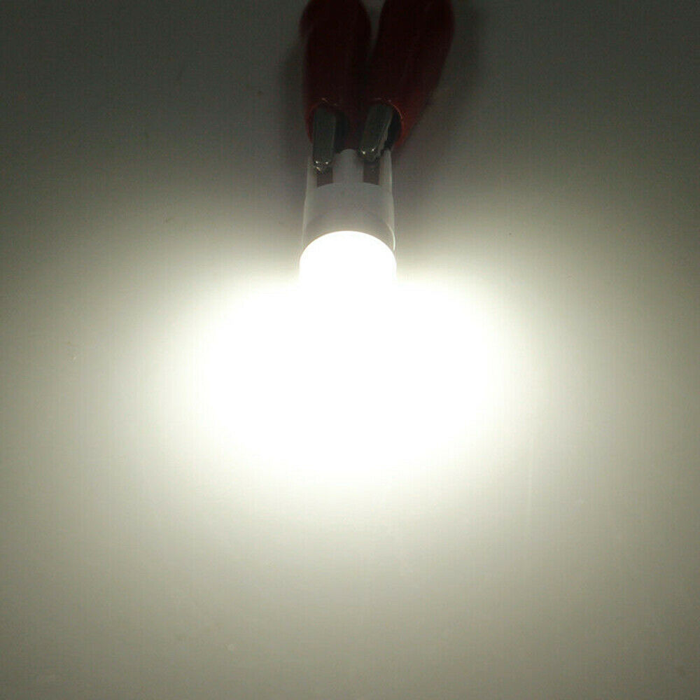 10x T10 LED W5W 194 168 1SMD Car Wedge Tail Parking Plate Light Bulb 12V - WHITE