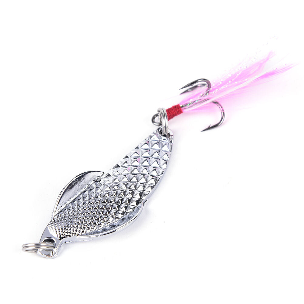 Sliver Metal Sequins Fishing LureSpoon Lure NoiseHard BaitHook FishingTack.l8