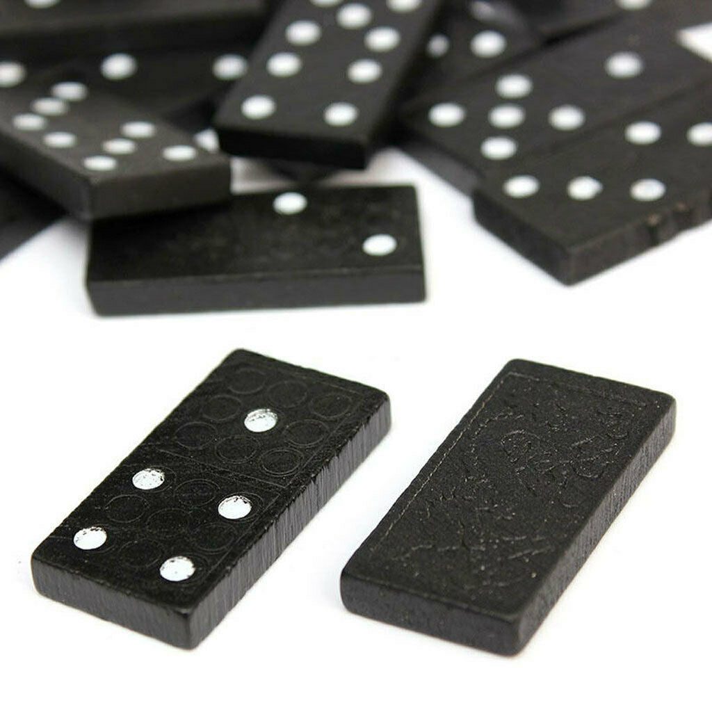 Domino Game for Children Including 28 Pieces with Wooden Box,