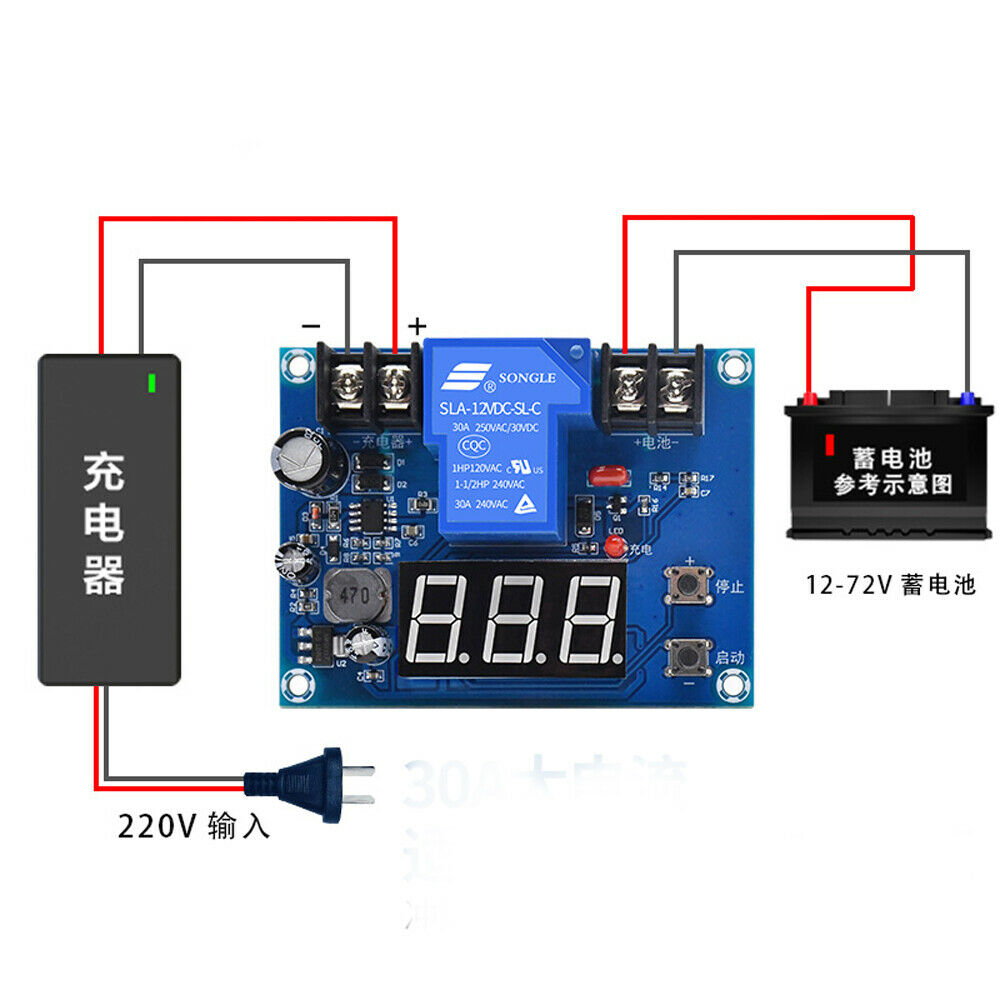 48V 72V Battery Car Battery Module Anti-Overcharge Digital Voltage Control