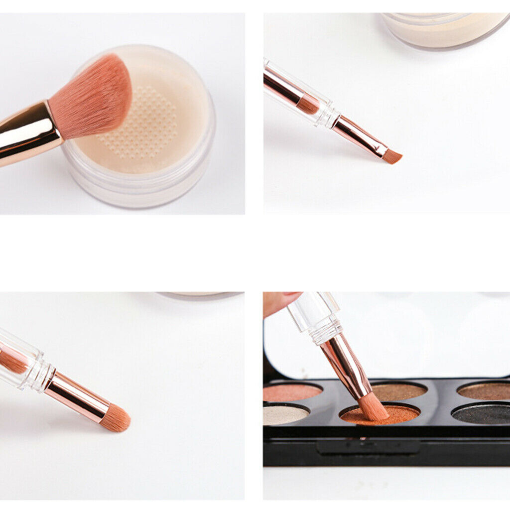 1pcs Professional 4 in 1 Makeup Brush, Synthetic Cosmetic Brush for Blending