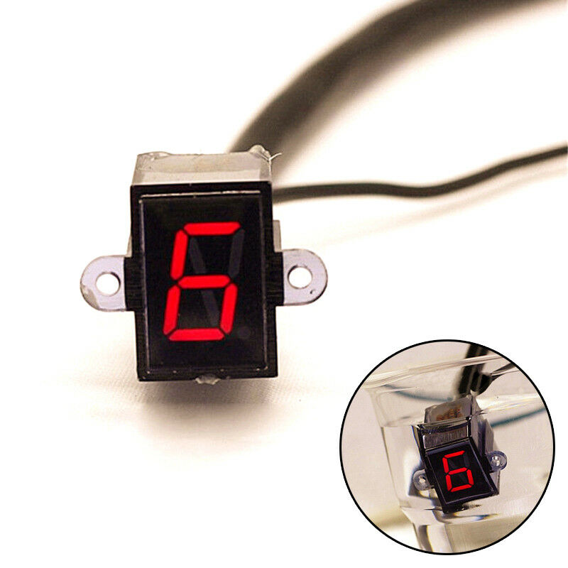 Universal LED Motorcycle Gear Indicator N-6 Speed Shift Clutch Lever Gauge Solid