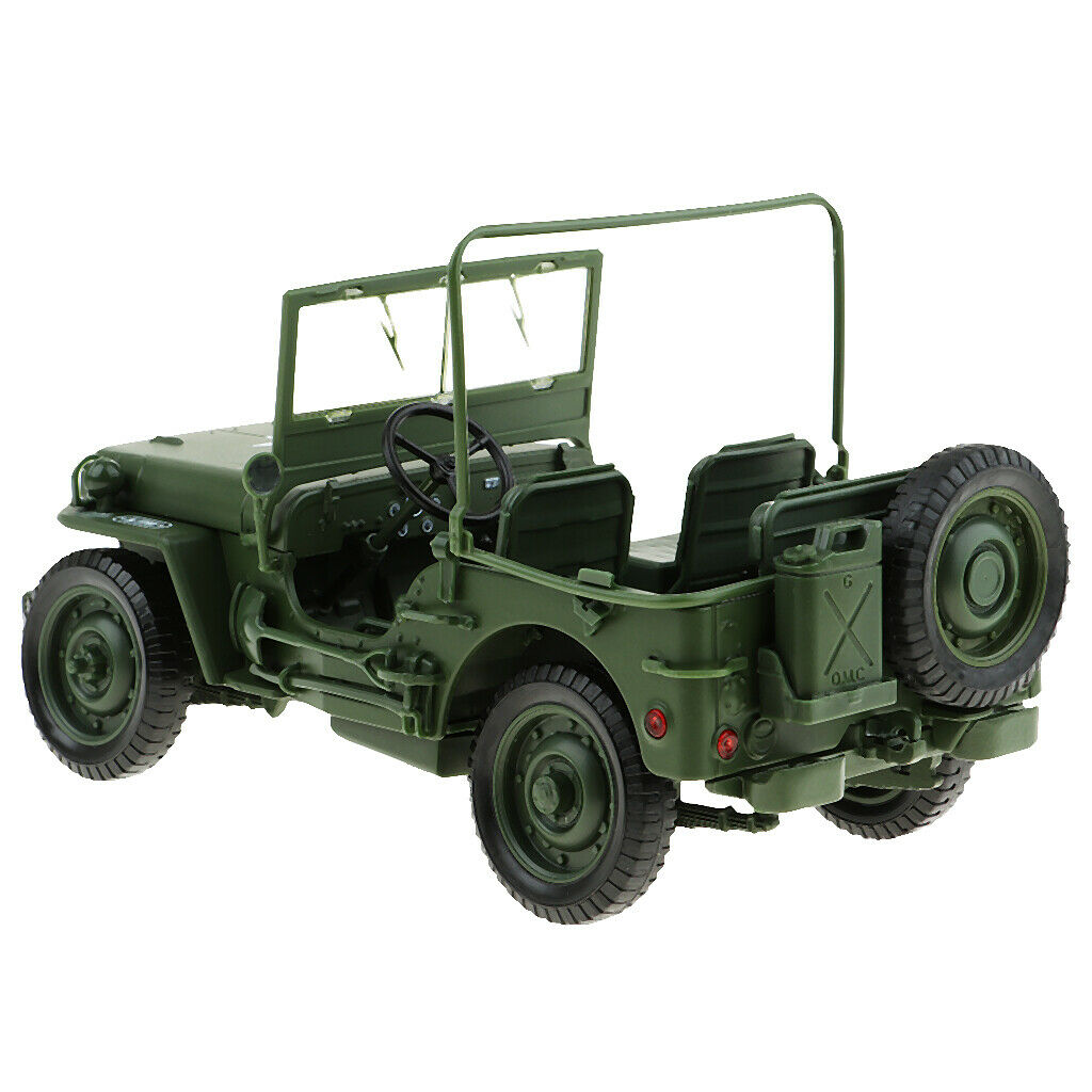 1:18 Metal Willys WWII Jeep SUV Car Military Toys Collectibles Party Favors