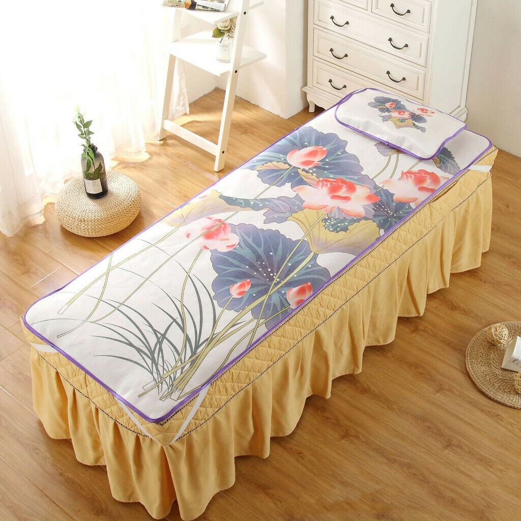 Beauty Bed Pad Salon SPA Massage Ice Silk Mat Cooling Mattress Violetlotus