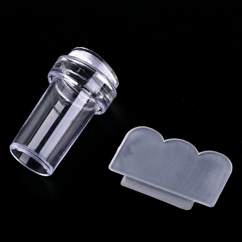 2 in 1 Nail Art Stamp Plates Nails Seal Manicure Printer Acrylic Transparents Xz