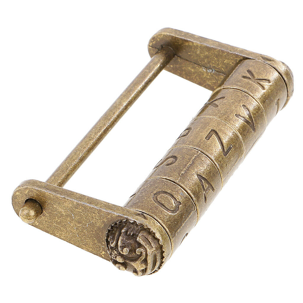2 Pieces Door Cabinet Zinc Alloy Password Padlock Lock for Case Box Bronze