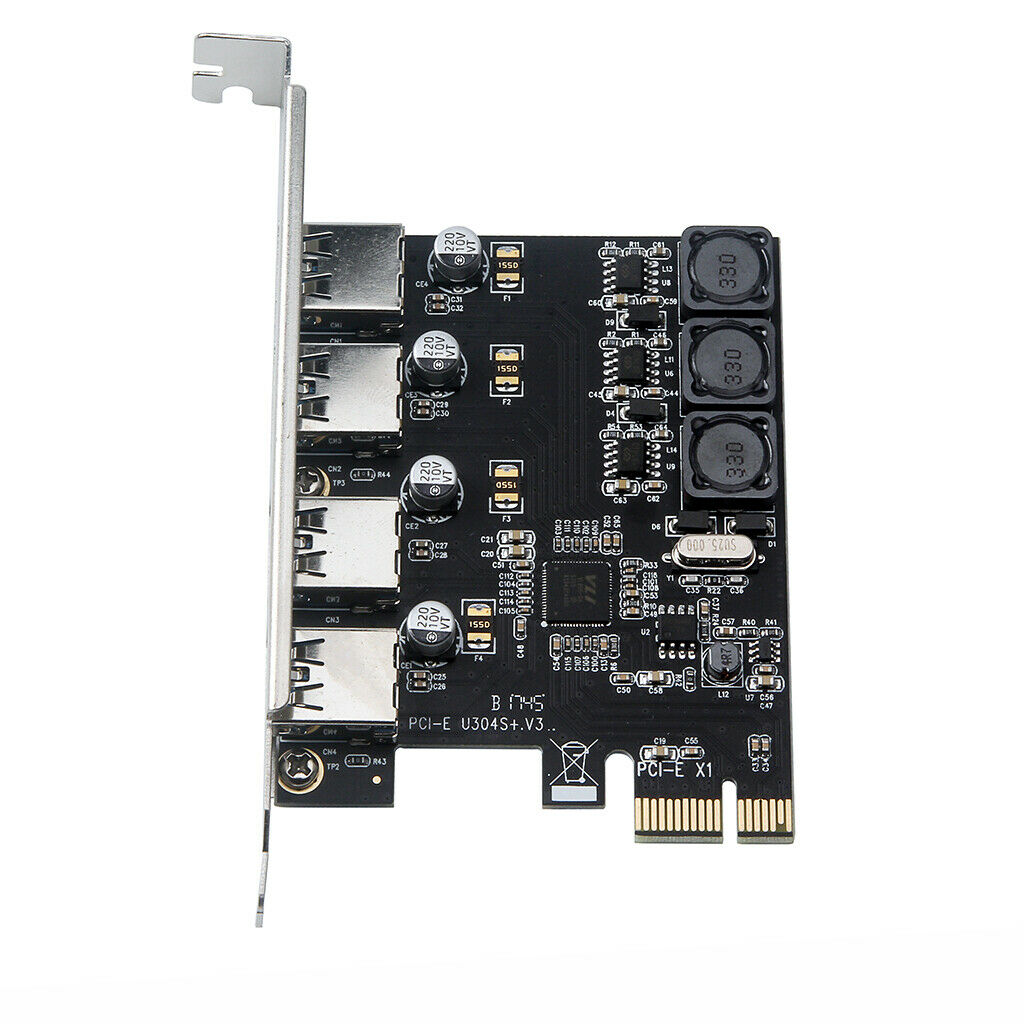 4 Port 5Gbps PCI-E to USB 3.0 PCI Express Controller Expansion Card Adapter