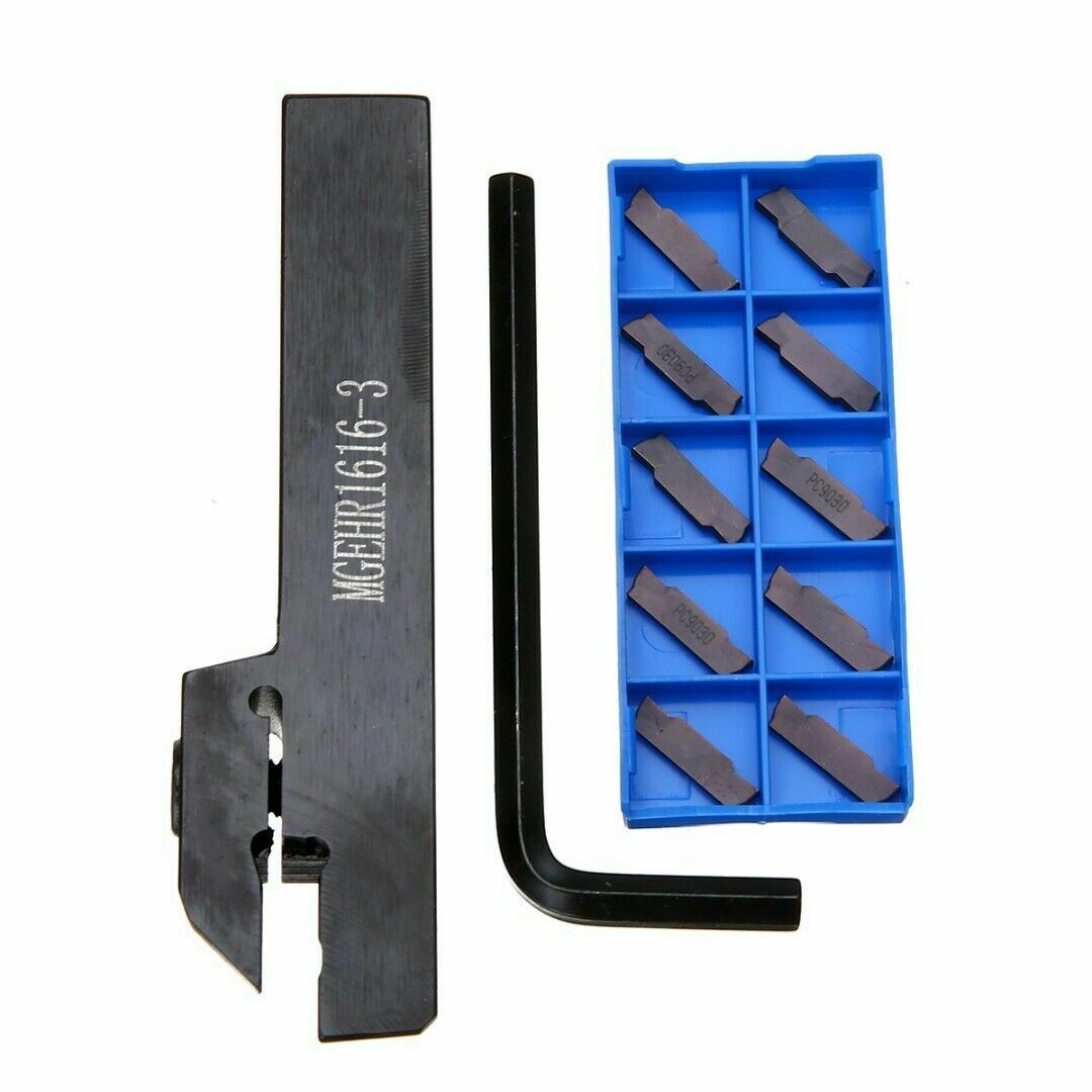 MGEHR1616-3 CNC Lathe Turning Holder Boring Bar with 10pcs MGMN300 Insert