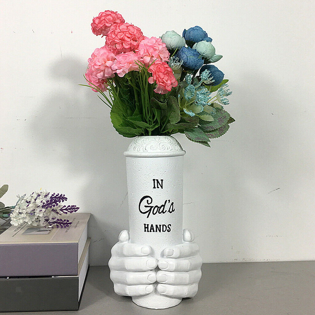 God's Hand Flower Vase Memorial Chic Planter for Home Bedroom Decor Ornament