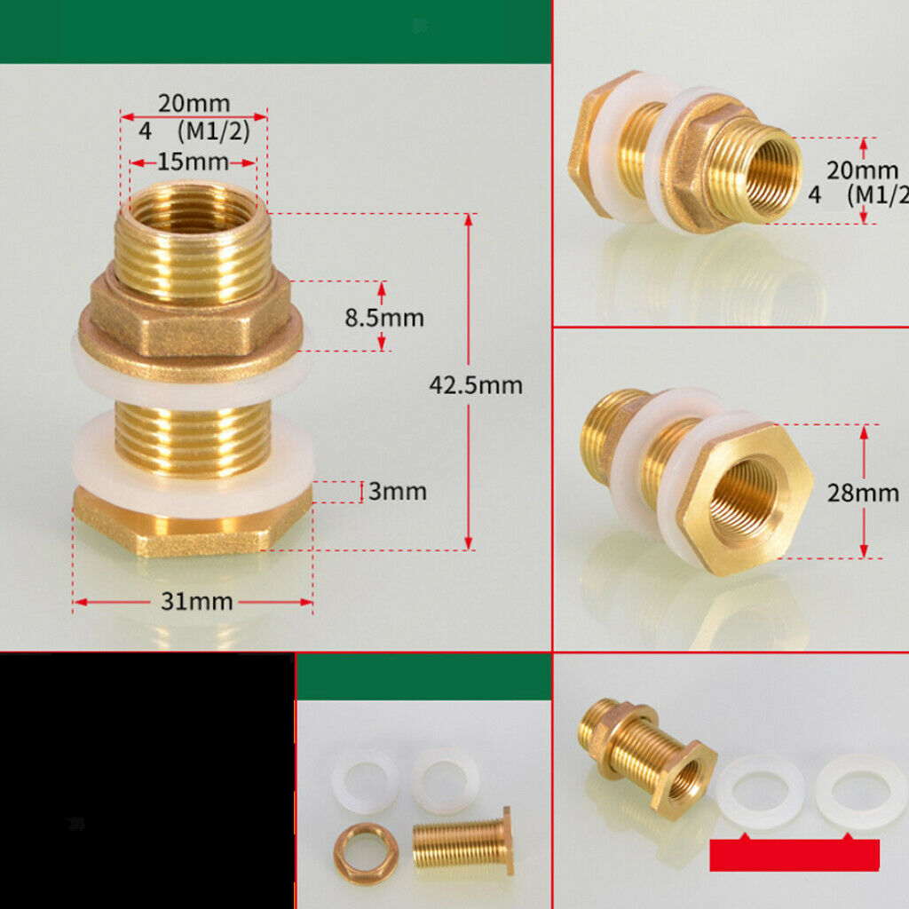 Water Connector Firm Connect DN15 DN20 DN25 for Water Tanks Garden DN15
