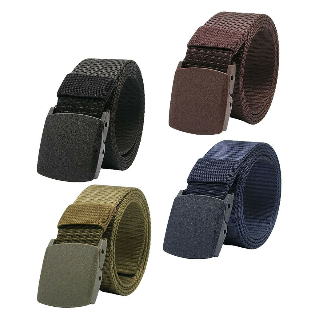 4x Army Outdoor Nylon Webbing Belt Web Belt Police Jeans Utility Waistbelt