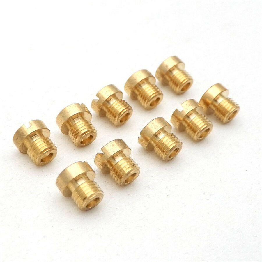 10Pcs M6 Thread 6mm motorcycle Main Jet Kit for Carb Carburetor 10 Size
