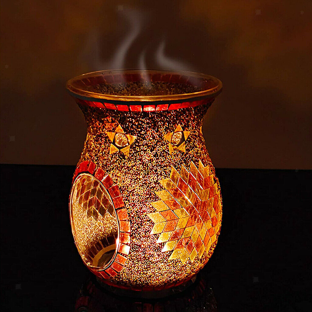 Turkish style Oil Burner Candle Holder Diffuser Home Decoration Orange