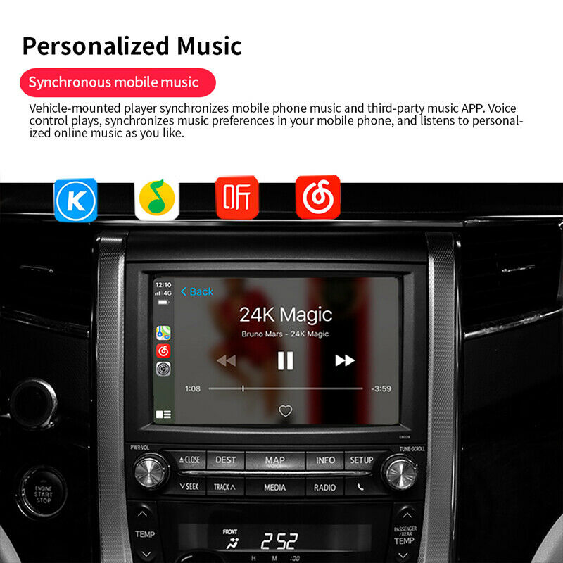 5V USB Dongle Carplay Navi MP5 Head Unit for iOS Android Phone Maps/ Music/ Siri