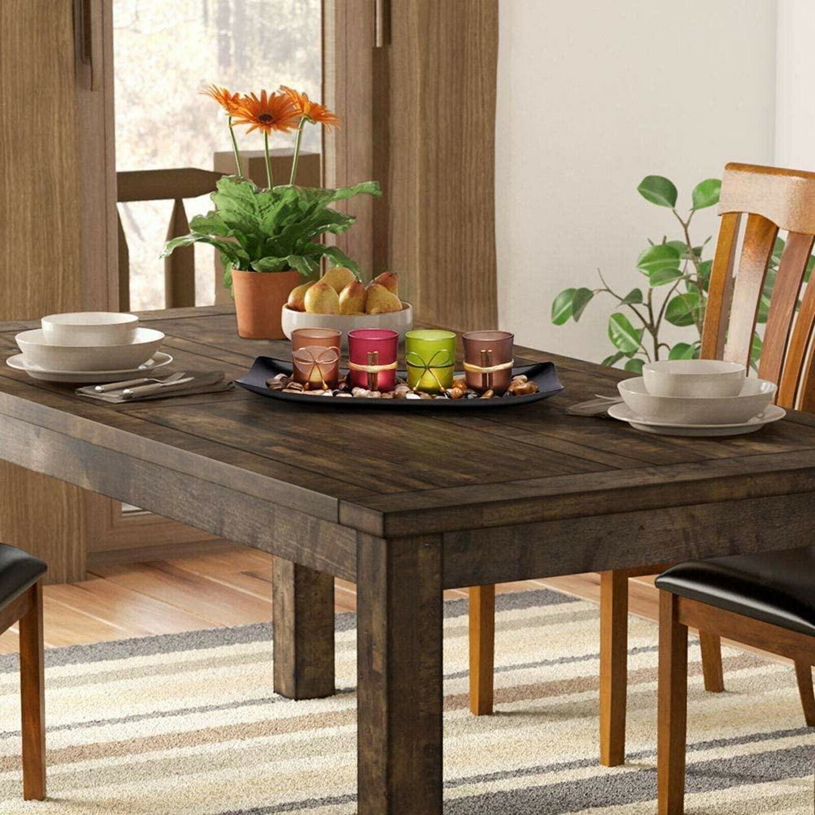 Glass Candle Holder Set Table Centerpiece Birthday Home Living Room Decor