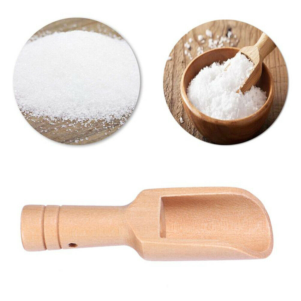 3pcs Mini Wooden Scoops Bath Salt Spoon Candy Flour Spoon Kitchen Utensils.l8