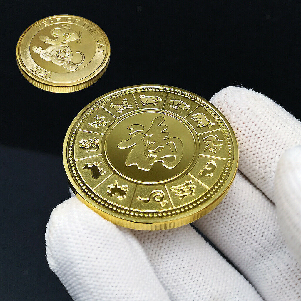 2020 Zodiac Commemorative Souvenir Challenge Coins Collection Gift Golden