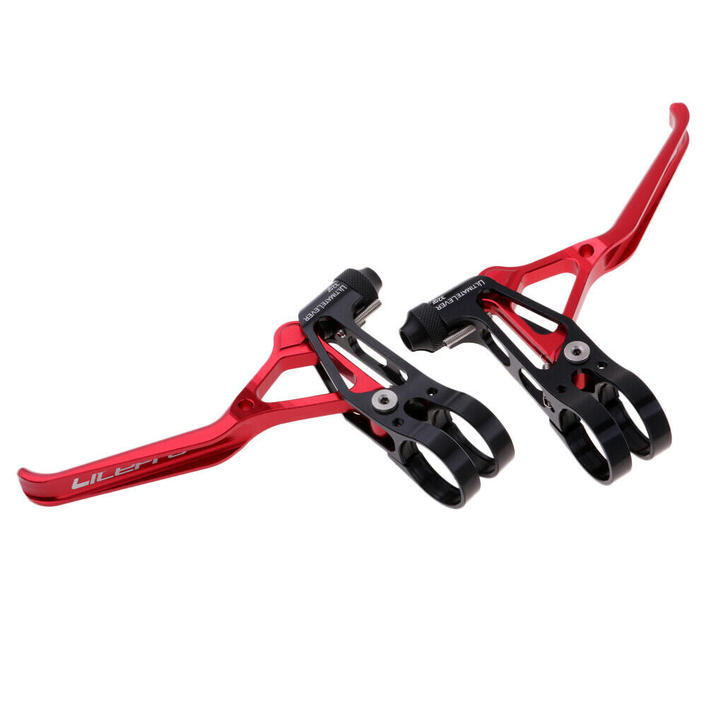 1 Pair Lightweight Bike Handlebar V Brake Levers Hand Brake Levers  Red
