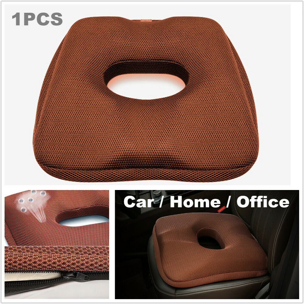 1x Cooling Gel Seat Cushion Memory Foam Coccyx Car Plane & Home Office Chair Pad