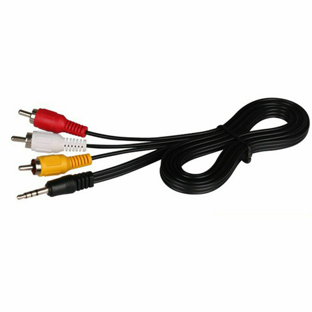 Universal 3.5mm Jack to 3 RCA Phono AV Lead Wire -TV/DVD/VIDEO/CAMERA/CAMCORDER