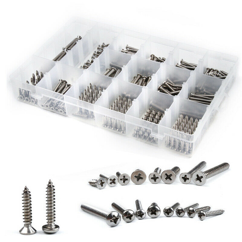 570 Tapping Screws Pan Head Stainless Steel Flat Head Round Countersunk Cross
