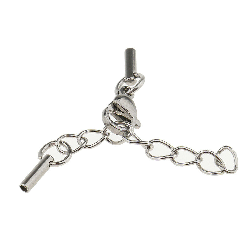 10x Stainless Steel Extender Chain with Lobster Clasp for Necklace Bracelet