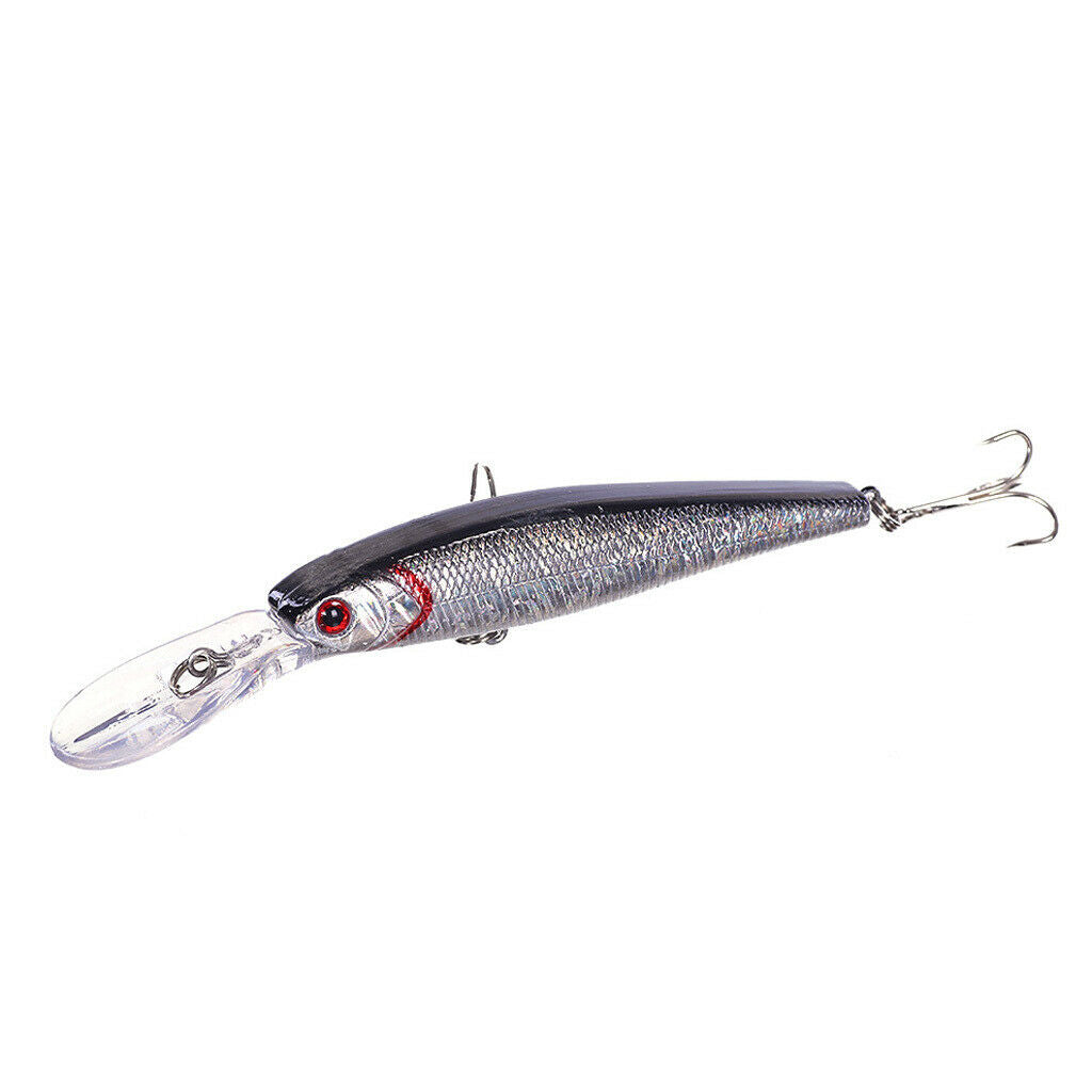 4Pcs Plastic Fishing Lures Crankbait with Hooks Tackle 12.5cm
