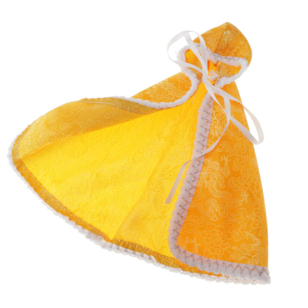 2 Packs Fashionable Cloak for 1/6 Blythe Dollfie BB Outfits Blue and Yellow