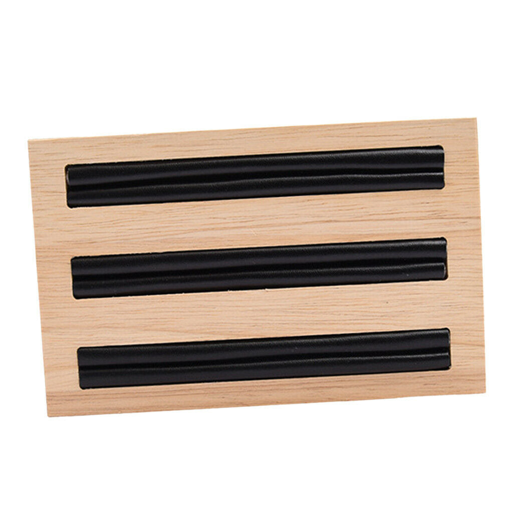2x   Wood PU Leather Rings Jewelry Storage Organizers Home Accessories